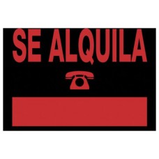 CARTEL "SE ALQUILA" 700X500 MM PVC NEGRO ARCHIVO 2000 6161 NE (Espera 4 dias)